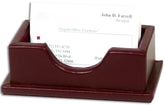 Burgundy Leather Business Card Holder